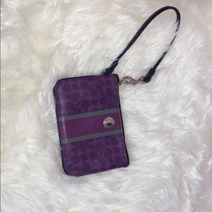 Purple Coach Wristlet